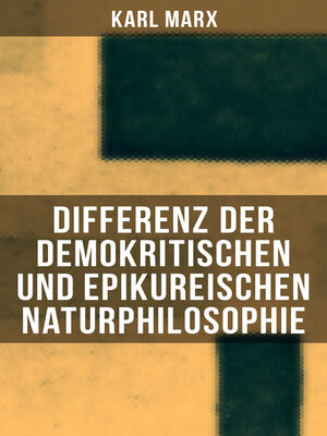 cover image of Differenz der demokritischen und epikureischen Naturphilosophie